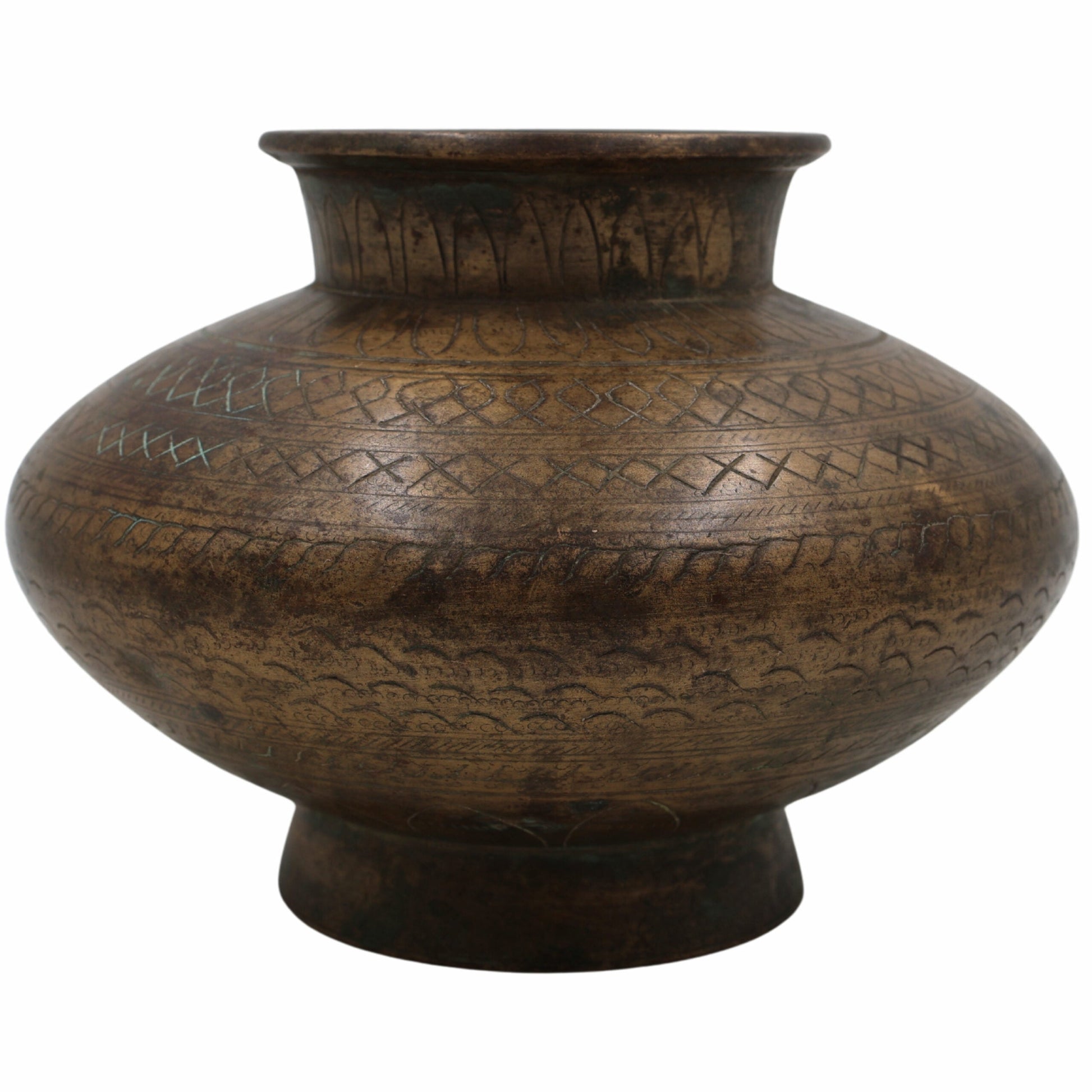 Bhunes Antique Brass Loota, Lota Poja Cambu, Water Loota, Jal Lota, Poja Cambu, Lotiya, Gangajali Stoup,Gold, 4.5 Inch, 1 Piece