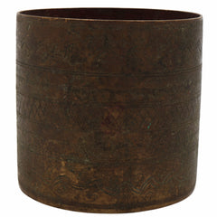 Bhunes Brass Antique Vintage Measuring Bowl – Traditional Handcrafted Dokra Bastar Bowl For Home & Collectors,Brown, 4 Inch, 1 Piece