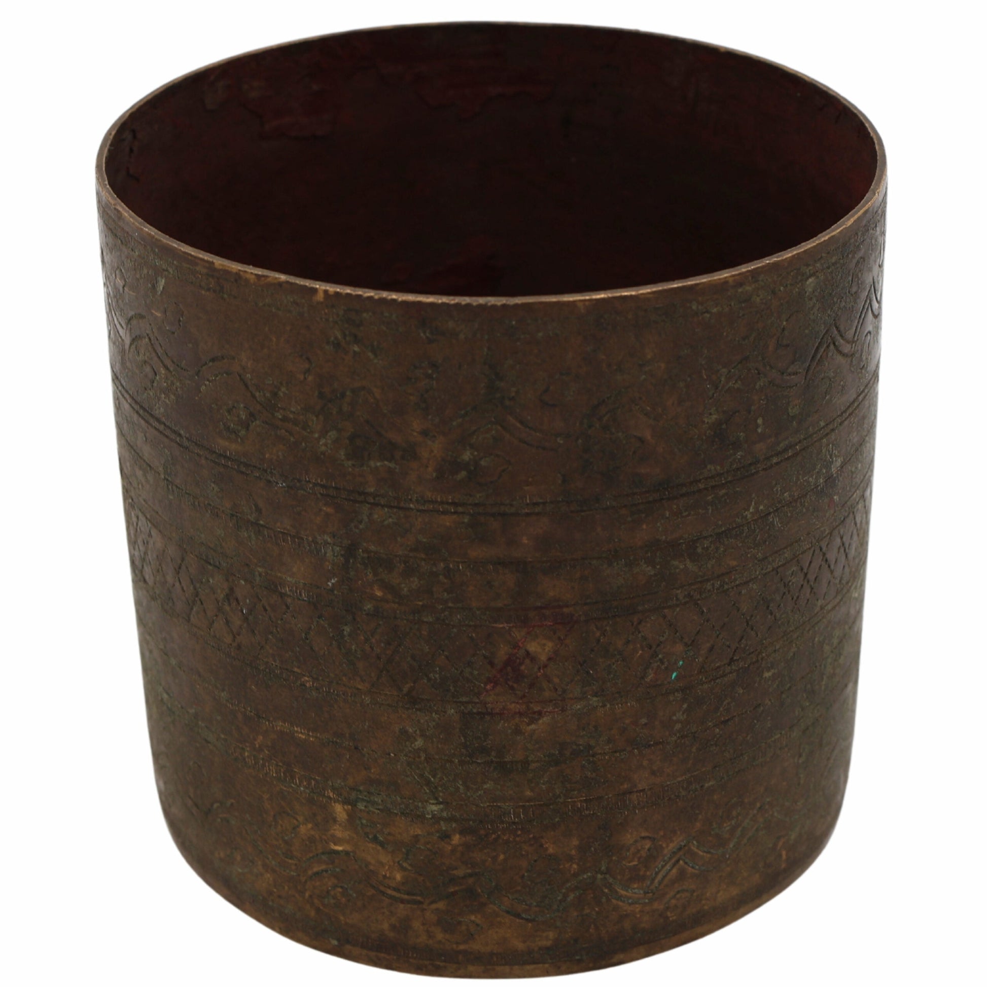 Bhunes Brass Antique Vintage Measuring Bowl – Traditional Handcrafted Dokra Bastar Bowl For Home & Collectors,Brown, 4 Inch, 1 Piece