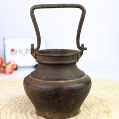 Bhunes Antique Brass Loota, Lota Poja Cambu, Water Loota, Jal Lota, Poja Cambu, Lotiya, Gangajali Stoup,Brown, 4.5 Inch, 1 Piece