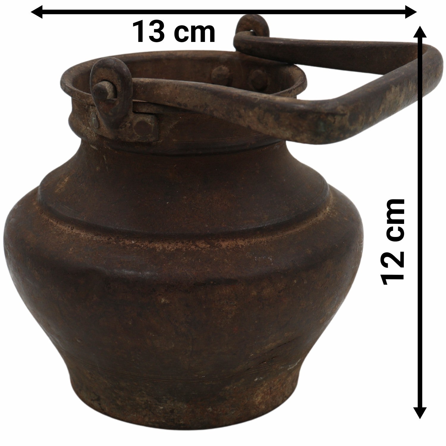 Bhunes Antique Brass Loota, Lota Poja Cambu, Water Loota, Jal Lota, Poja Cambu, Lotiya, Gangajali Stoup,Brown, 4.5 Inch, 1 Piece