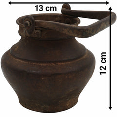 Bhunes Antique Brass Loota, Lota Poja Cambu, Water Loota, Jal Lota, Poja Cambu, Lotiya, Gangajali Stoup,Brown, 4.5 Inch, 1 Piece