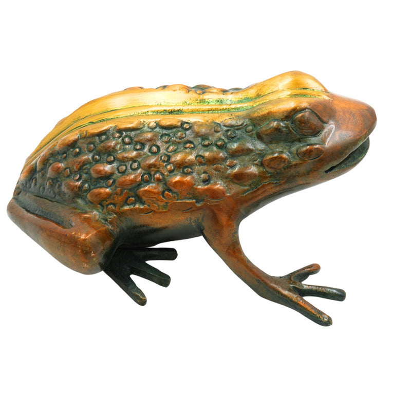 Handcrafted Brass Frog Sculpture for Prosperity, Luck & Wealth | Feng Shui Vastu Home Décor Figurine,Brown, 3 Inch, 1 Piece