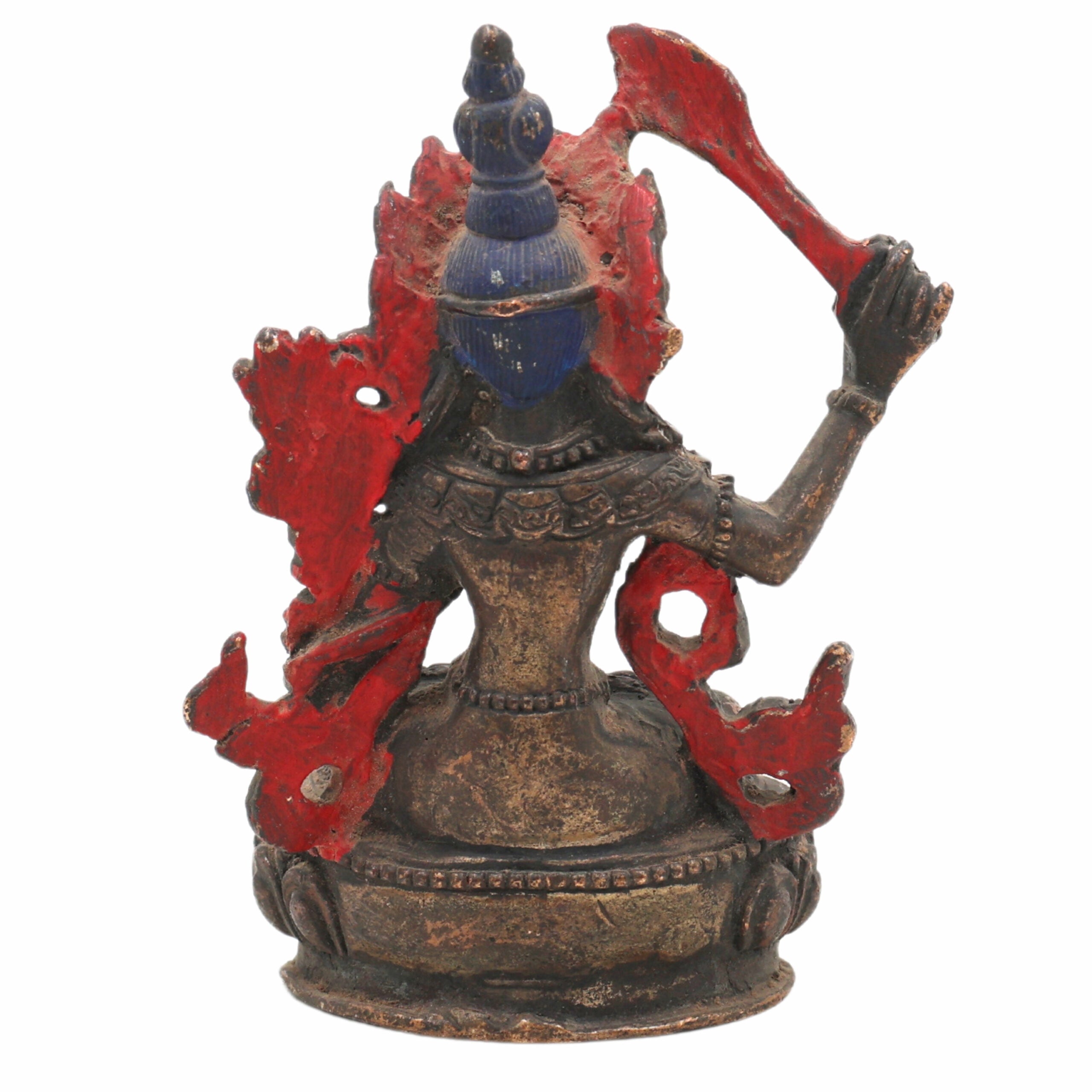 Brass Tara Maa Idol | Ugra Tara Murti | Neela Saraswati Statue | Mahavidya Tara Devi Peetal Pital Sculpture for Puja, Home Temple & Decor,Brown, 4.5 Inch, 1 Piece