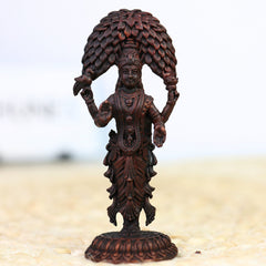 Copper Vasavi Kanyaka Parameshwari Idol | Kanyaka Parameswari Murti | Goddess Vasavi Statue for Pooja, Home Temple, Decor & Gifts | Vasavi Devi Murti, 8cm, 100g,Brown, 3 Inch, 1 Piece