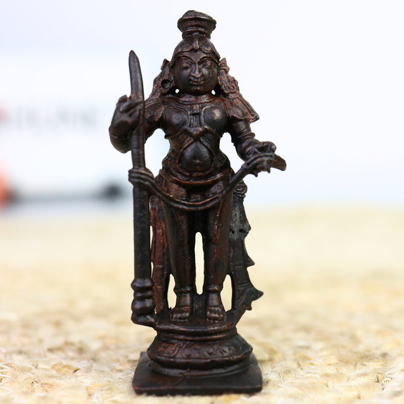 Copper Bala Krishna Idol, Handcrafted Laddu Gopal, Udupi Krishna Murti, Bal Gopal, Govinda Statue for Home Pooja & Spiritual Décor,Brown, 3 Inch, 1 Piece