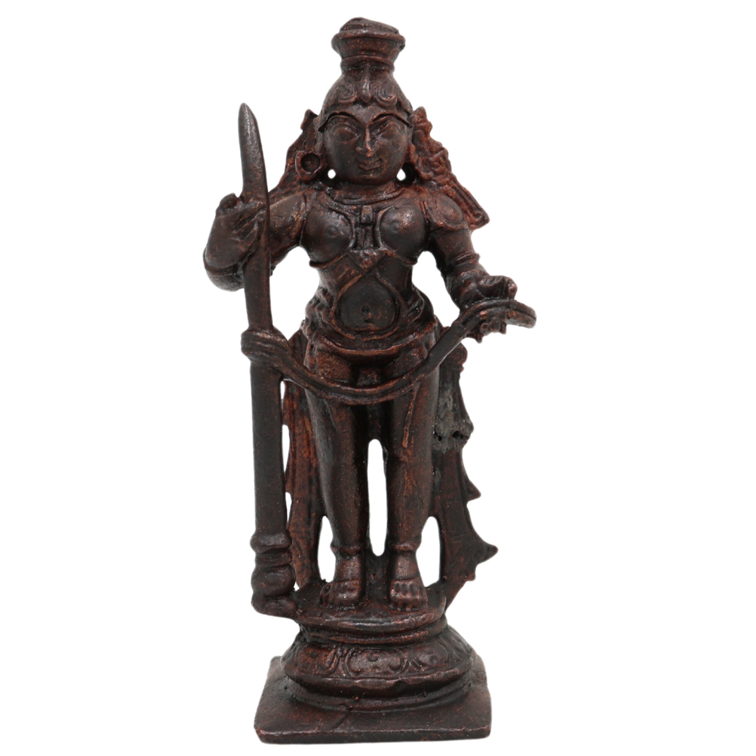 Copper Bala Krishna Idol, Handcrafted Laddu Gopal, Udupi Krishna Murti, Bal Gopal, Govinda Statue for Home Pooja & Spiritual Décor,Brown, 3 Inch, 1 Piece