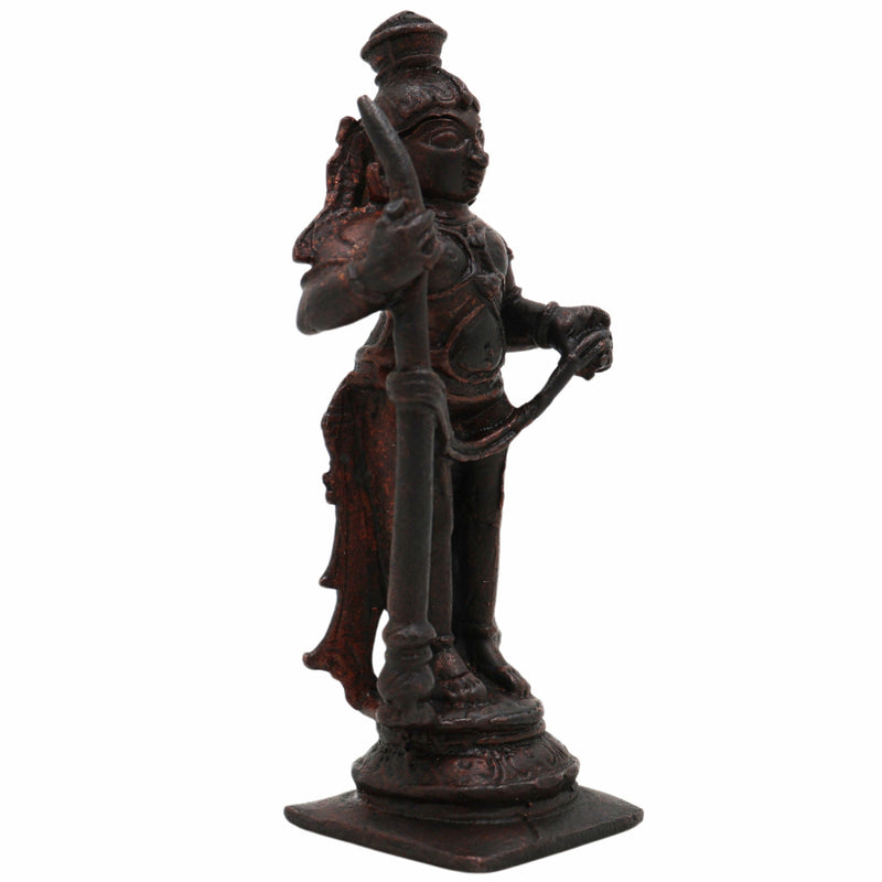 Copper Bala Krishna Idol, Handcrafted Laddu Gopal, Udupi Krishna Murti, Bal Gopal, Govinda Statue for Home Pooja & Spiritual Décor,Brown, 3 Inch, 1 Piece