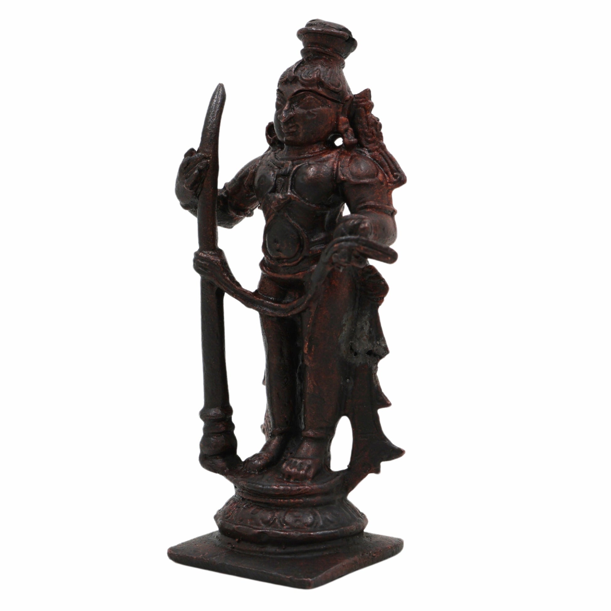 Copper Bala Krishna Idol, Handcrafted Laddu Gopal, Udupi Krishna Murti, Bal Gopal, Govinda Statue for Home Pooja & Spiritual Décor,Brown, 3 Inch, 1 Piece
