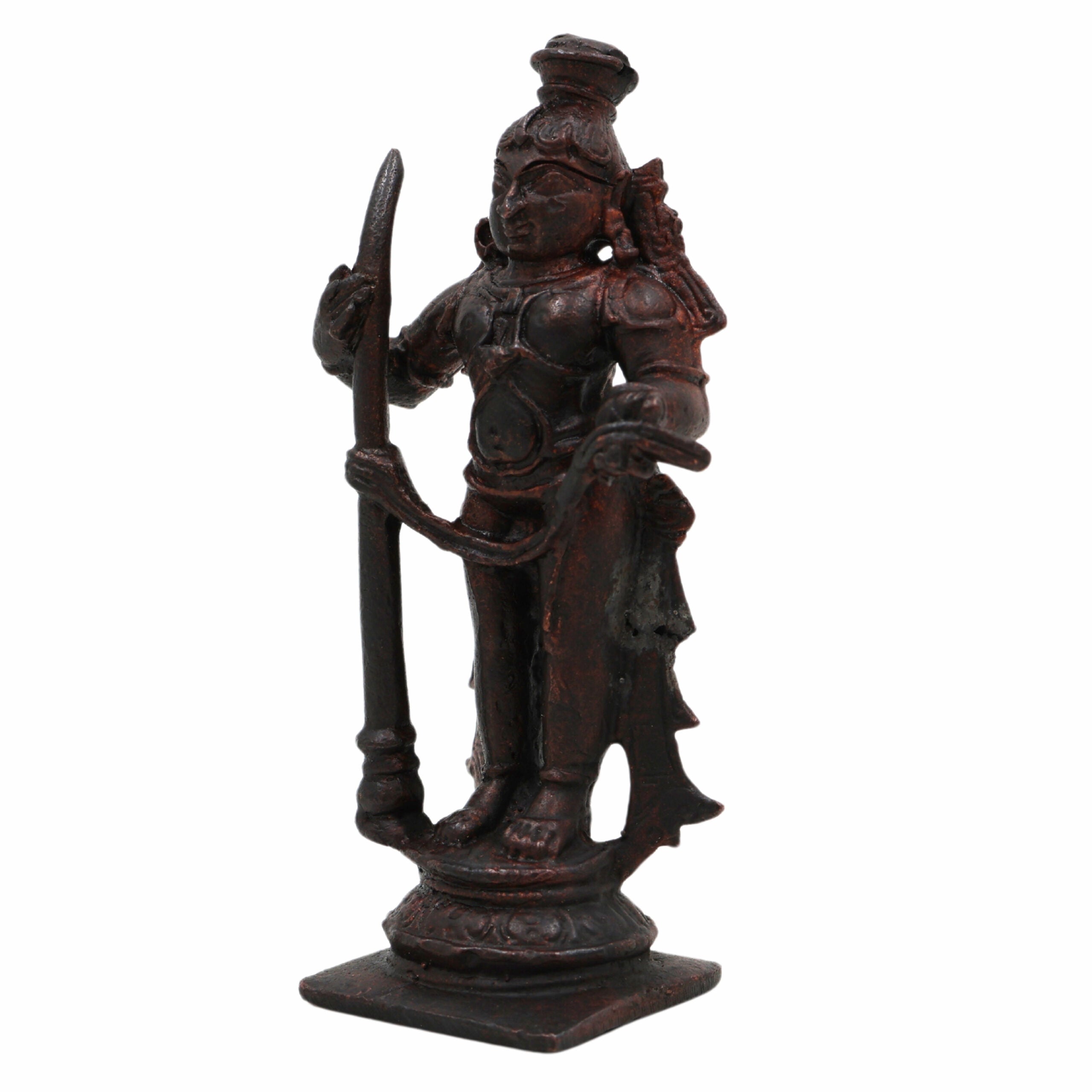 Copper Bala Krishna Idol, Handcrafted Laddu Gopal, Udupi Krishna Murti, Bal Gopal, Govinda Statue for Home Pooja & Spiritual Décor,Brown, 3 Inch, 1 Piece