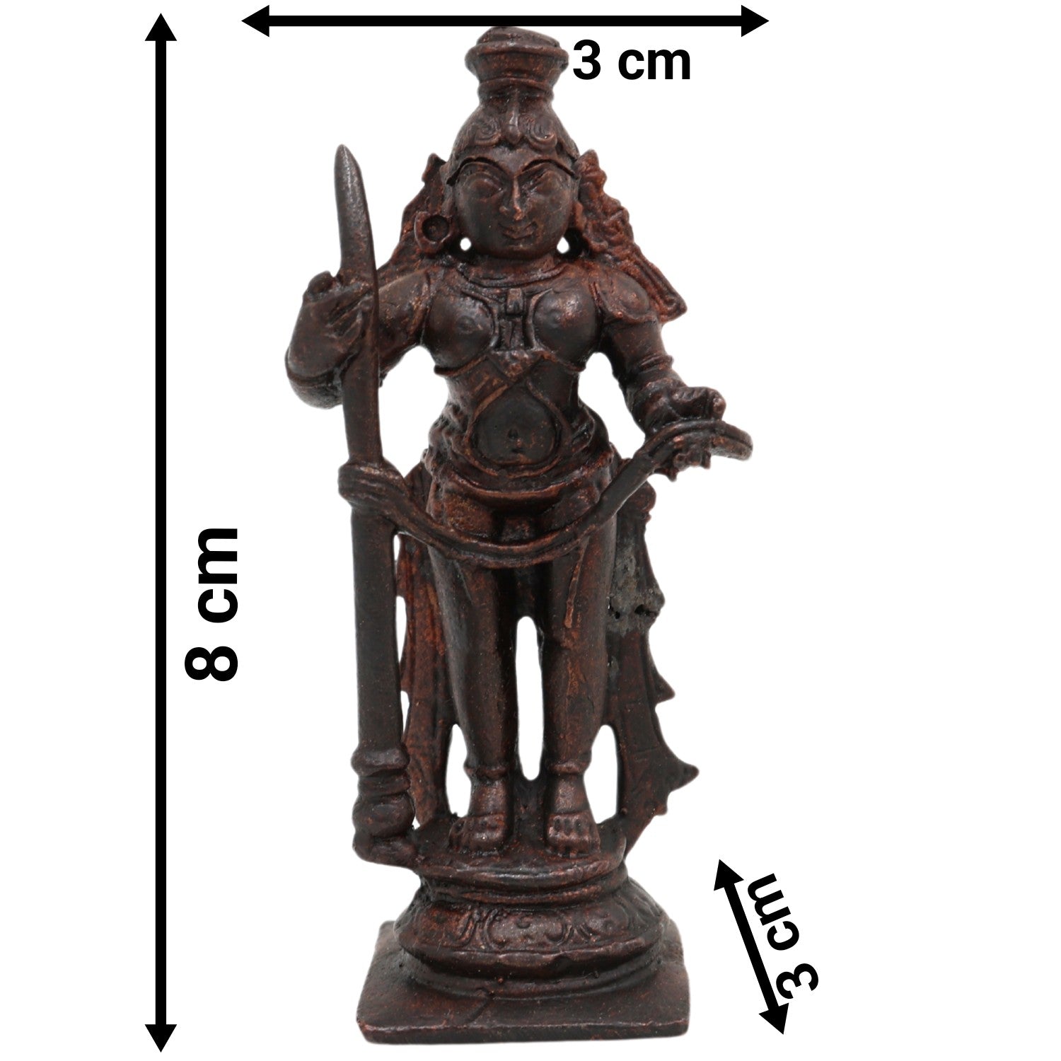Copper Bala Krishna Idol, Handcrafted Laddu Gopal, Udupi Krishna Murti, Bal Gopal, Govinda Statue for Home Pooja & Spiritual Décor,Brown, 3 Inch, 1 Piece