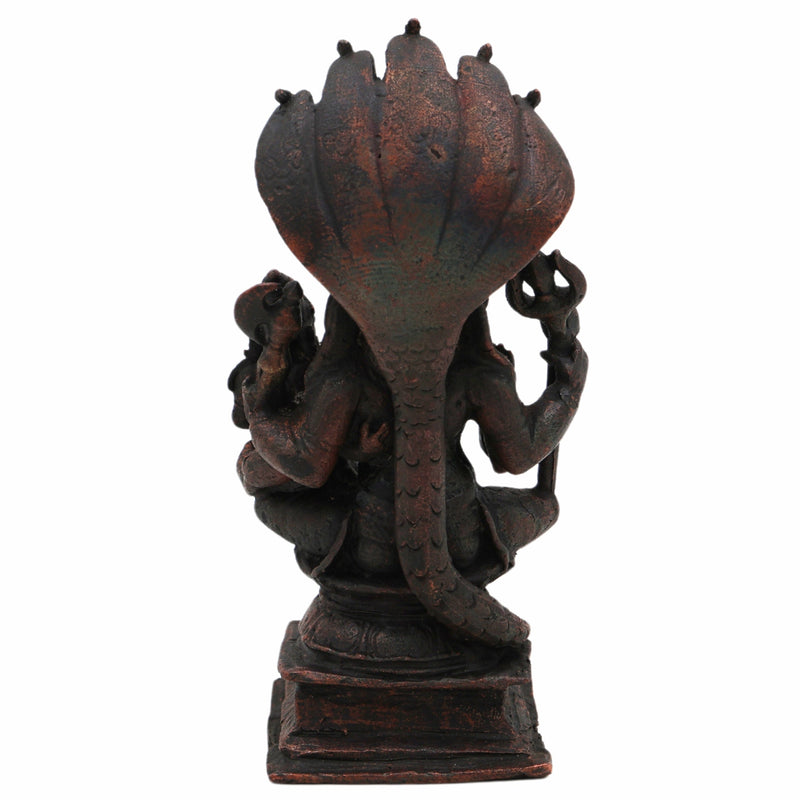 Pure Copper Shiva Parvati Idol | Uma Maheshwara Murti | Gauri Shankar | Ardhanarishwar | Shiv Shakti Statue for Pooja, Temple & Home Decor,Brown, 5.5 Inch, 1 Piece