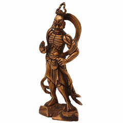 Brass Chinese Heng Ha Idol, Feng Shui Guardian Lions | Peetal Pital Ashtadhatu Murti Moorti Statue Vigraha for Puja, Home Decor & Gifts,Gold, 6.5 Inch, 1 Piece