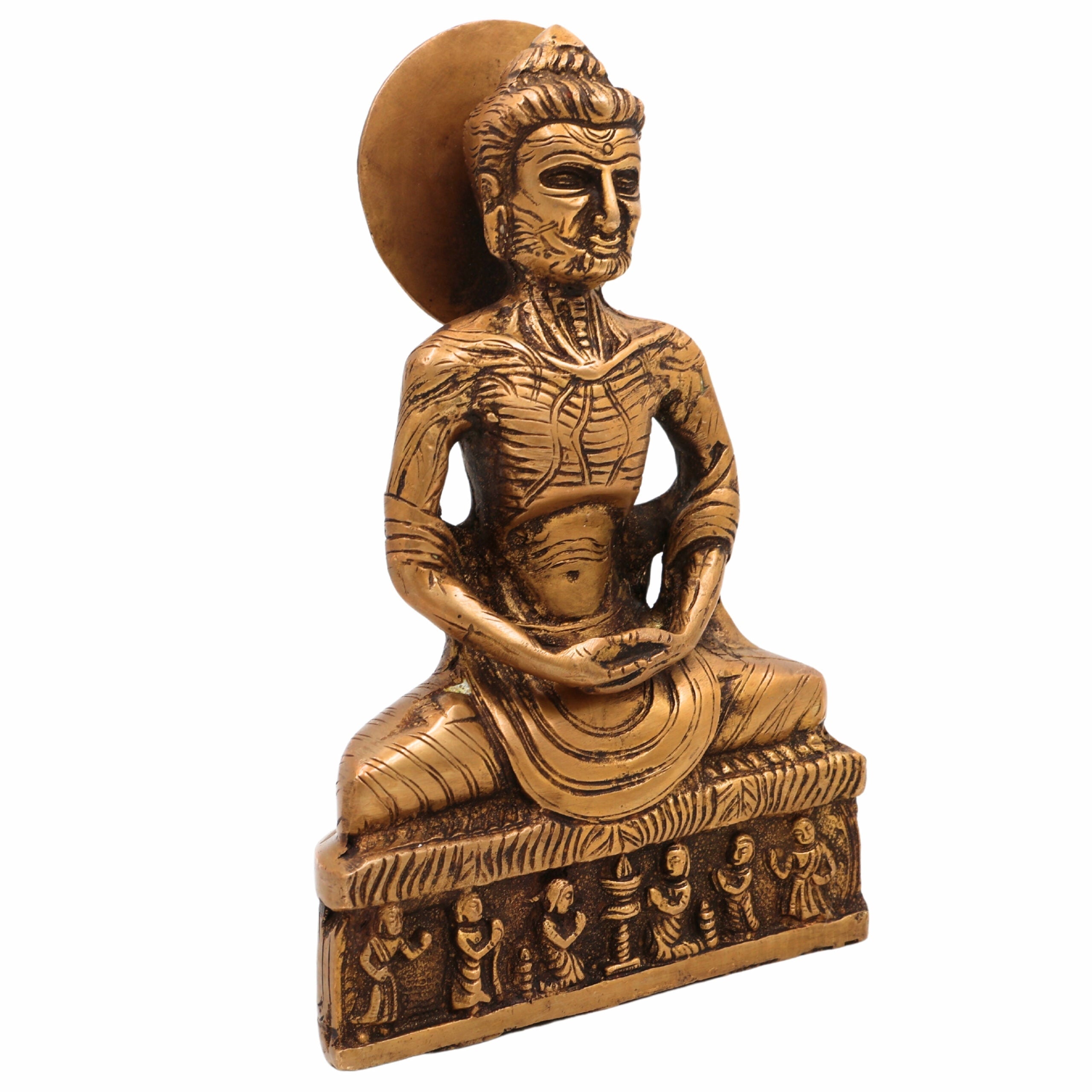 Brass Kankal Buddha Idol – Fasting Starving Emaciated Shakyamuni Tapa Buddha Murti for Pooja, PooMeditation & Home Decor,Gold, 8 Inch, 1 Piece