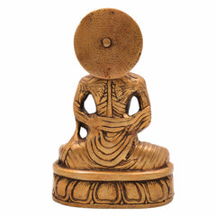 Brass Kankal Buddha Idol – Fasting Starving Emaciated Shakyamuni Tapa Buddha Murti for Pooja, PooMeditation & Home Decor,Gold, 8 Inch, 1 Piece
