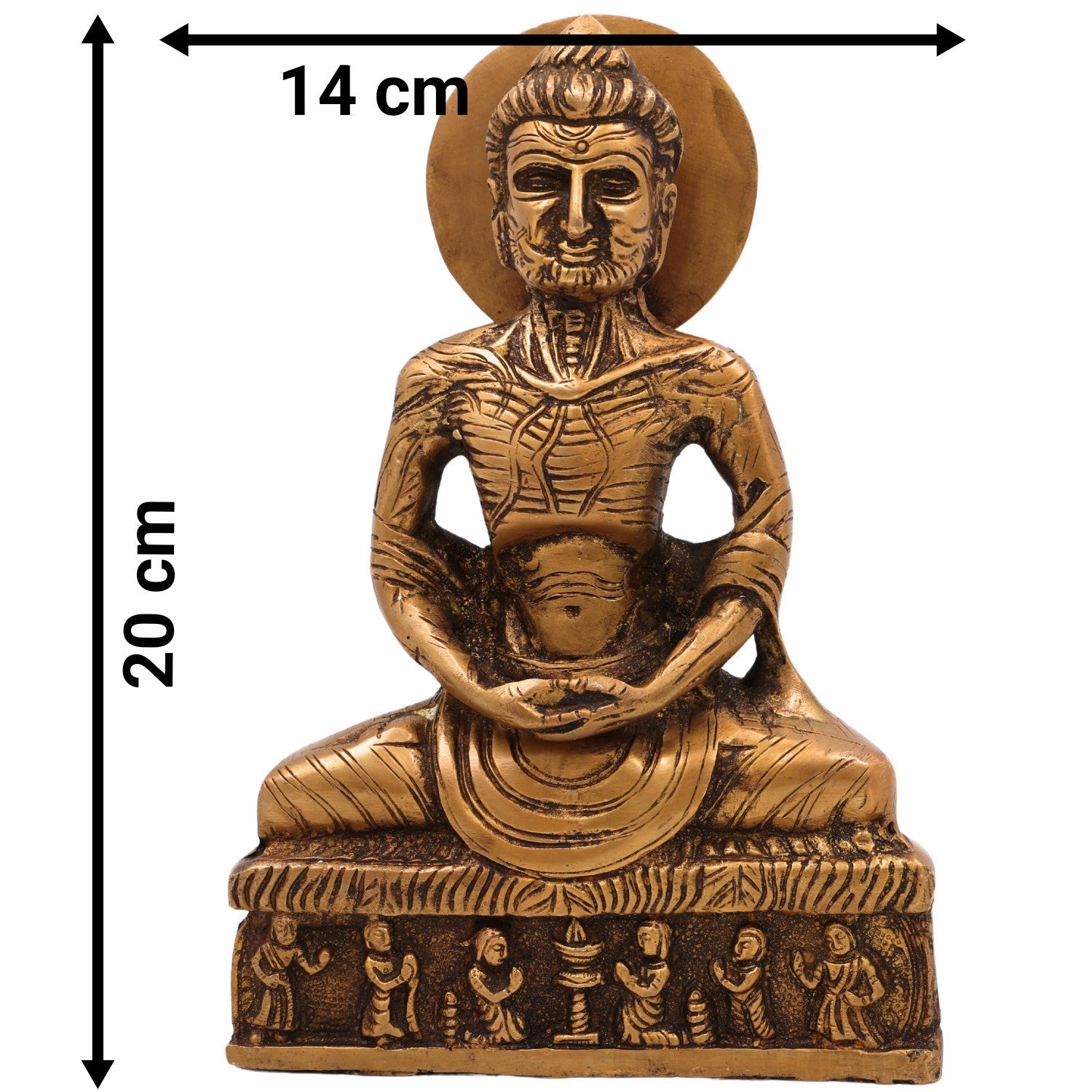 Brass Kankal Buddha Idol – Fasting Starving Emaciated Shakyamuni Tapa Buddha Murti for Pooja, PooMeditation & Home Decor,Gold, 8 Inch, 1 Piece