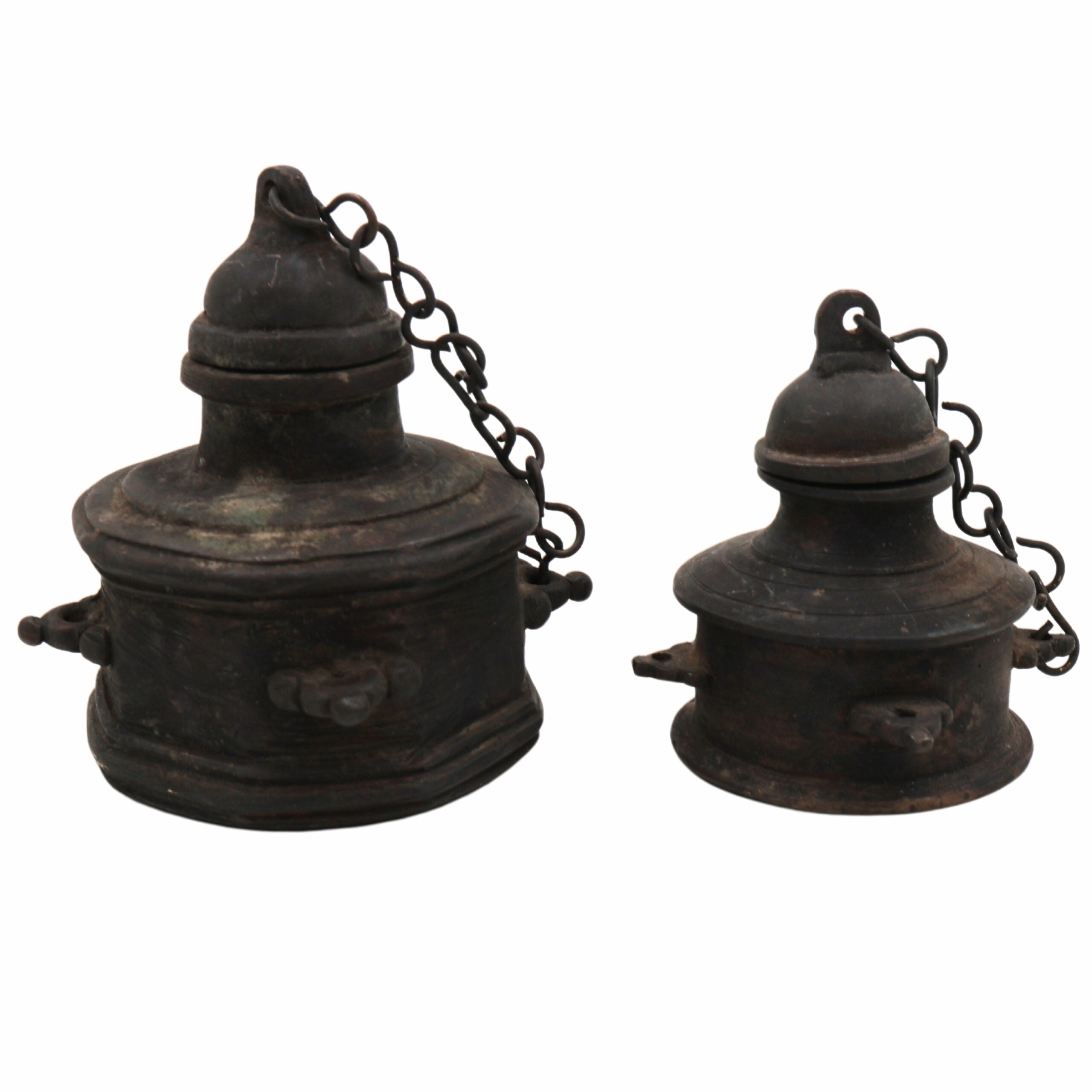 Bhunes Brass Antique Ink Pot – Vintage Handcrafted Inkpot | Traditional Syaahee Ka Bartan For Collectors & Home Décor,Black, 3.5 Inch, 1 Piece