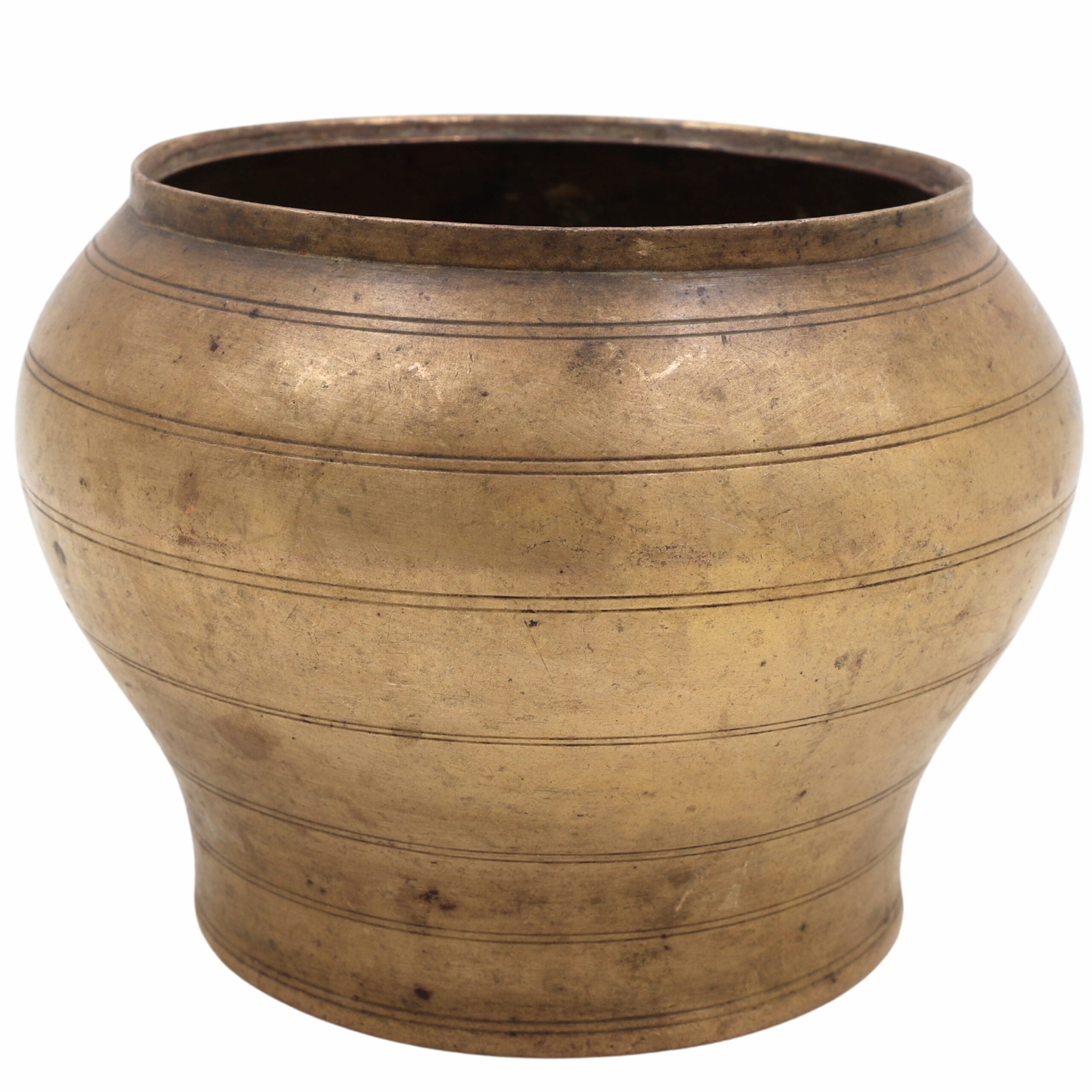 Bhunes Brass Antique Vintage Measuring Bowl – Traditional Handcrafted Kitchen & Decorative Collectible,Gold, 4.5 Inch, 1 Piece