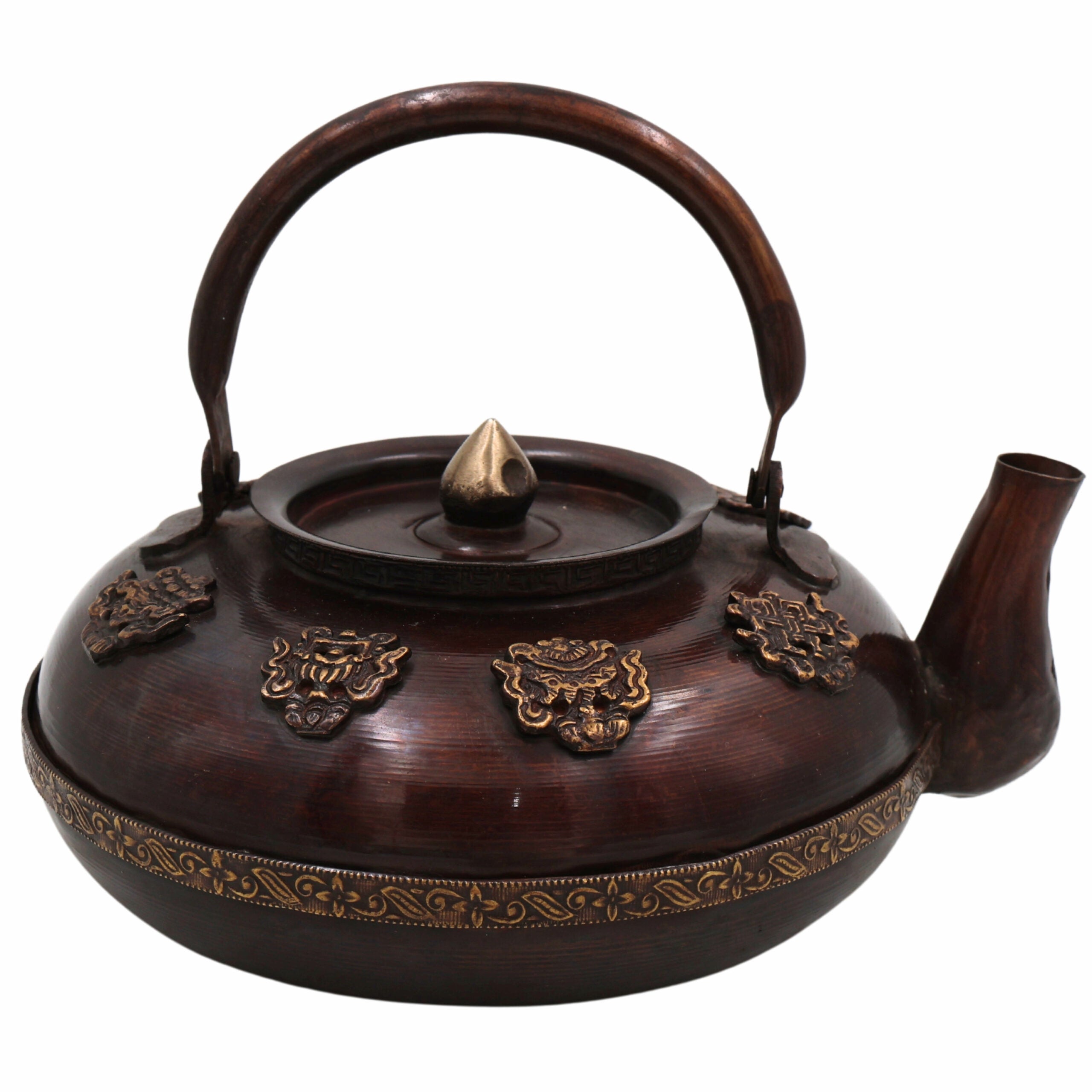 Bhunes Bhunes Brass Surahi & Kettles – Vintage Ewer, Pitcher, Pot, Jug | Handcrafted Decorative Gift & Home Décor, Capacity: 400Ml,Brown, 6 Inch, 1 Piece