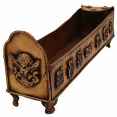 Bhunes Brass Incense Burner, Traditional Dhoop Dhani & Agarbatti Holder For Pooja & Aromatherapy,Gold, 4.5 Inch, 1 Piece