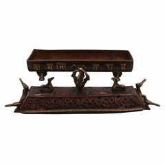 Bhunes Brass Incense Burner – Traditional Dhoop Dhani & Agarbatti Holder For Pooja & Aromatherapy,Brown, 4.5 Inch, 1 Piece