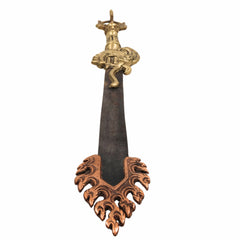 Brass Phurba Vajra, Tibetan Dorje Kila Dagger, Vajrakilaya Pooja for Tantra, Feng Shui & Protection, 15.5 Inch, 1 Piece