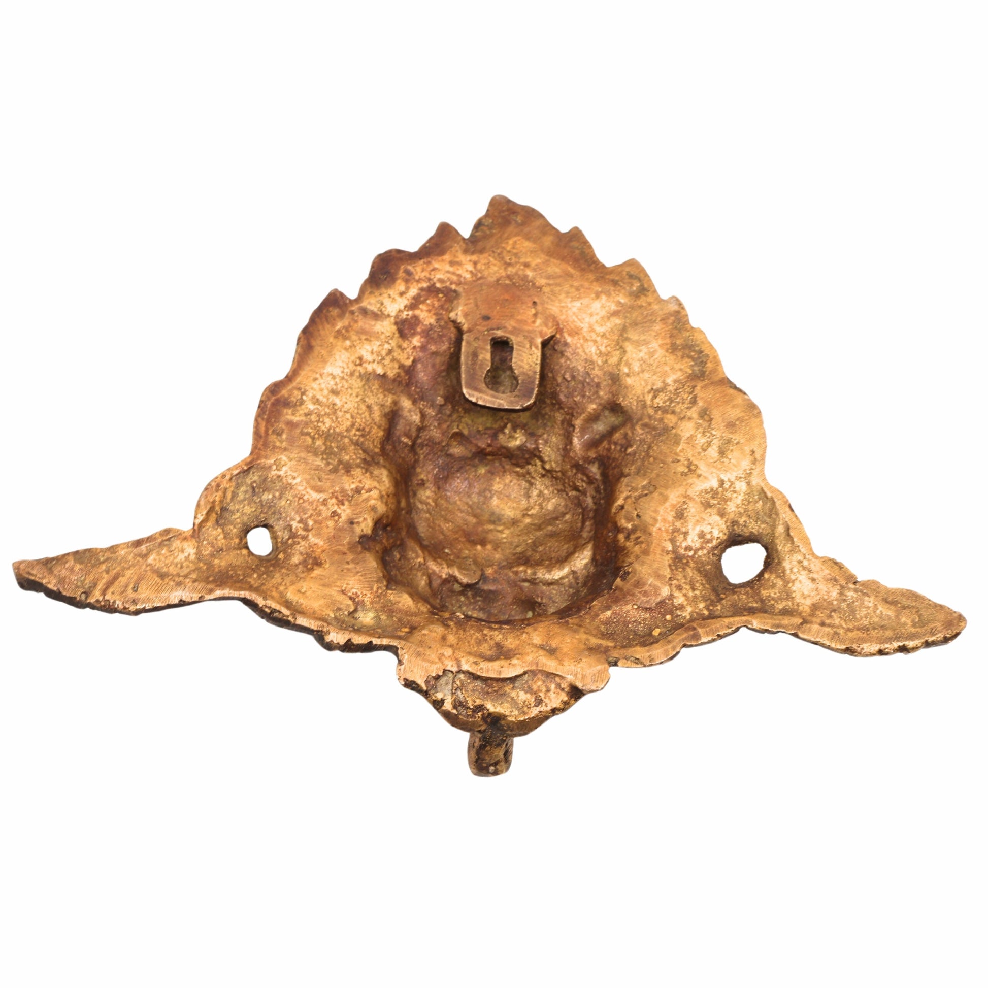 Brass Cheppu Mask Garuda Wall Hanging – Traditional Theyyam Bhoota Kola Face Idol for Home Décor, Pooja & Temple Sculpture,Gold, 7 Inch, 1 Piece