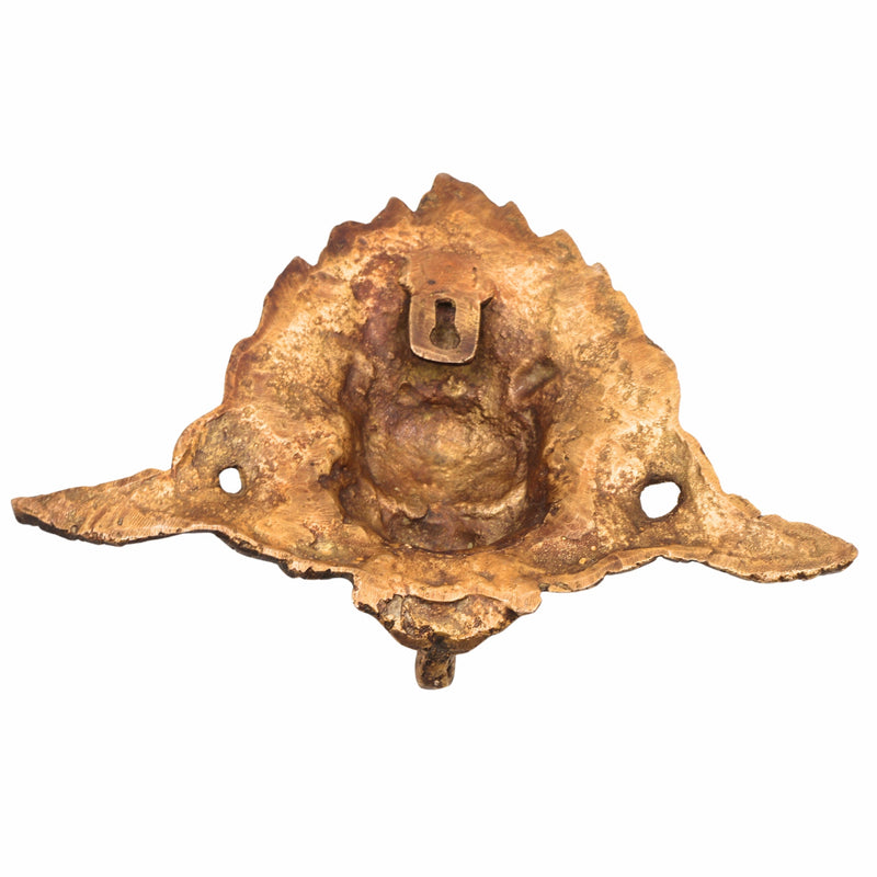 Brass Cheppu Mask Garuda Wall Hanging – Traditional Theyyam Bhoota Kola Face Idol for Home Décor, Pooja & Temple Sculpture,Gold, 7 Inch, 1 Piece