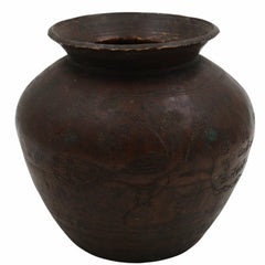Bhunes Antique Brass Loota, Lota Poja Cambu, Water Loota, Jal Lota, Poja Cambu, Lotiya, Gangajali Stoup,Brown, 4.5 Inch, 1 Piece