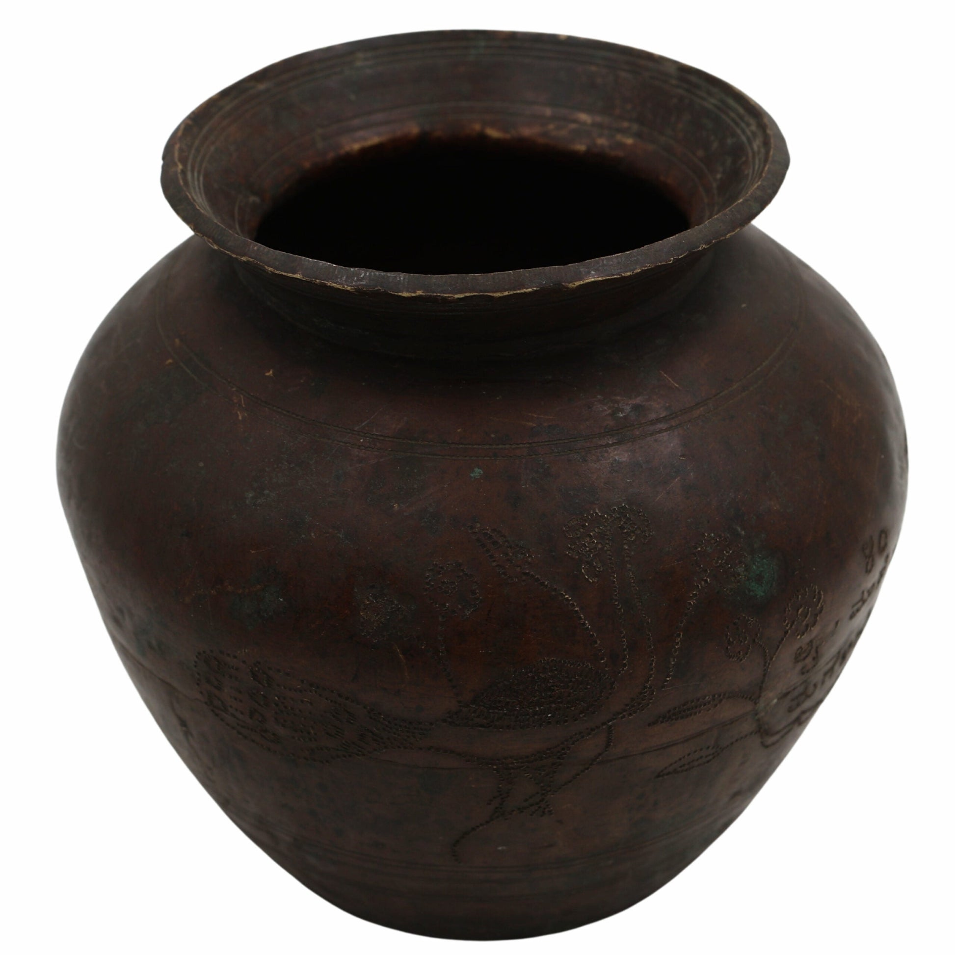 Bhunes Antique Brass Loota, Lota Poja Cambu, Water Loota, Jal Lota, Poja Cambu, Lotiya, Gangajali Stoup,Brown, 4.5 Inch, 1 Piece