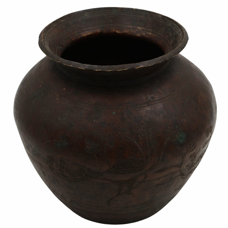 Bhunes Antique Brass Loota, Lota Poja Cambu, Water Loota, Jal Lota, Poja Cambu, Lotiya, Gangajali Stoup,Brown, 4.5 Inch, 1 Piece