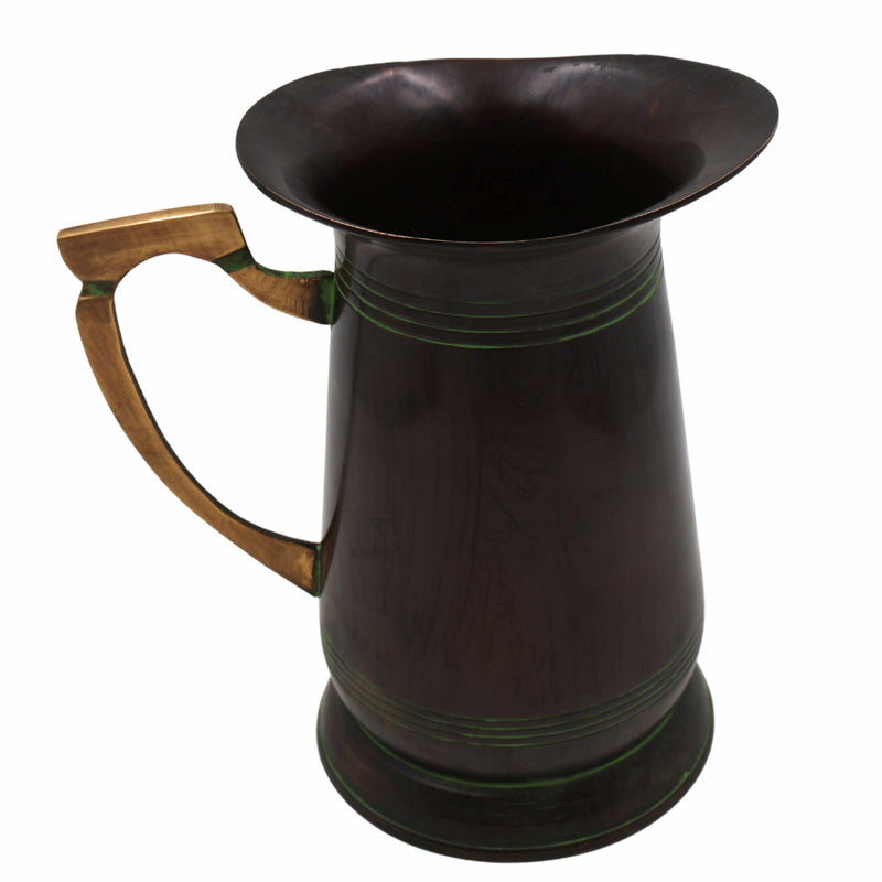 Handcrafted Brass Jug Idol | Peetal Kamandalu Kalash Lota Kumbha Surahi Kudam Pital Jal Patra for Pooja, Decor & Gifting,Brown, 7 Inch, 1 Piece