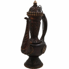 Handcrafted Peetal Brass Kettle Idol – Traditional Indian Pittal Tea Pot for , Decor, & Ethnic Gifts,Brown, 8.5 Inch, 1 Piece