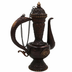 Handcrafted Peetal Brass Kettle Idol – Traditional Indian Pittal Tea Pot for , Decor, & Ethnic Gifts,Brown, 8.5 Inch, 1 Piece