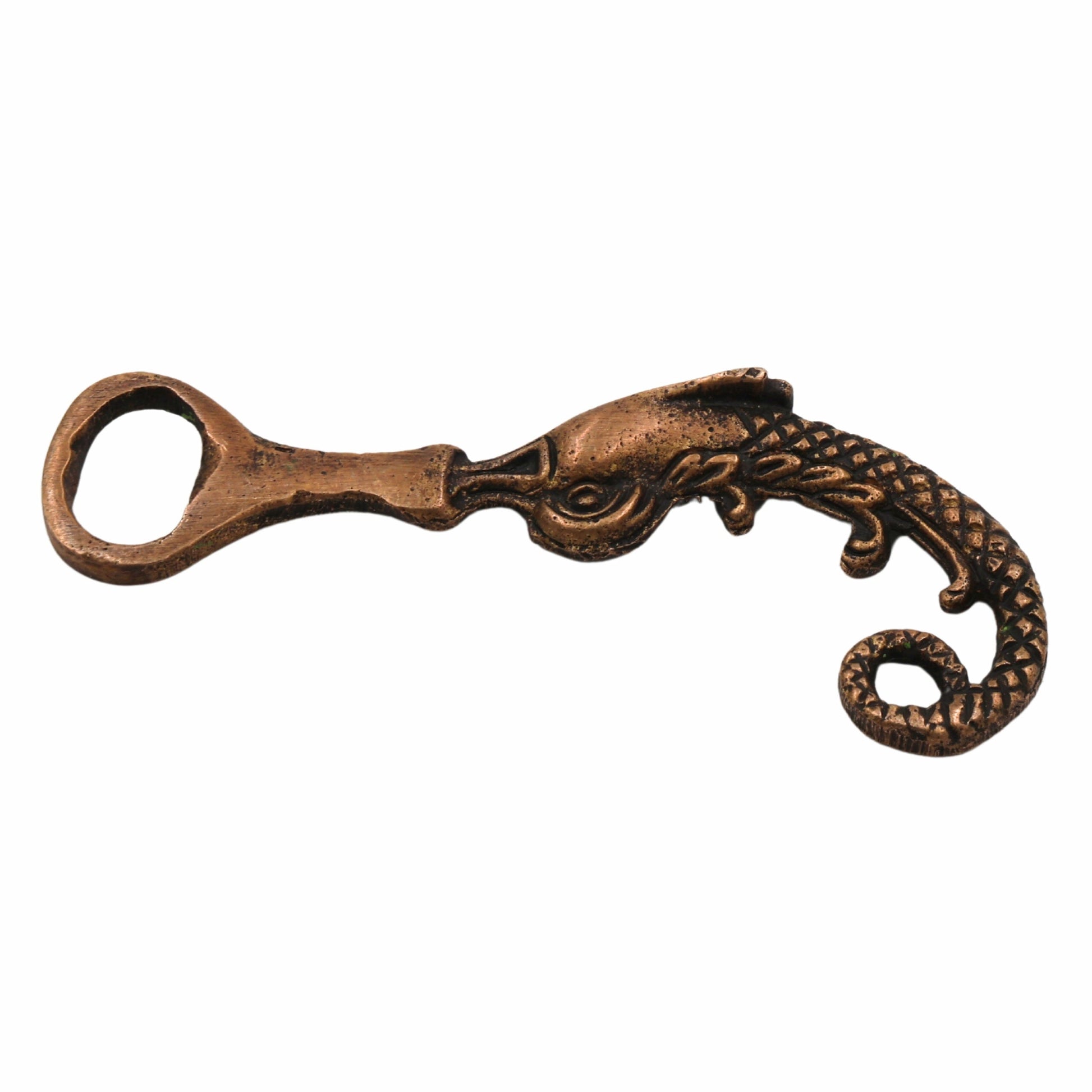Bhunes Brass Bastar Art Bottle Opener, Tribal Handmande Opener,Gold, 4.5 Inch, 1 Piece