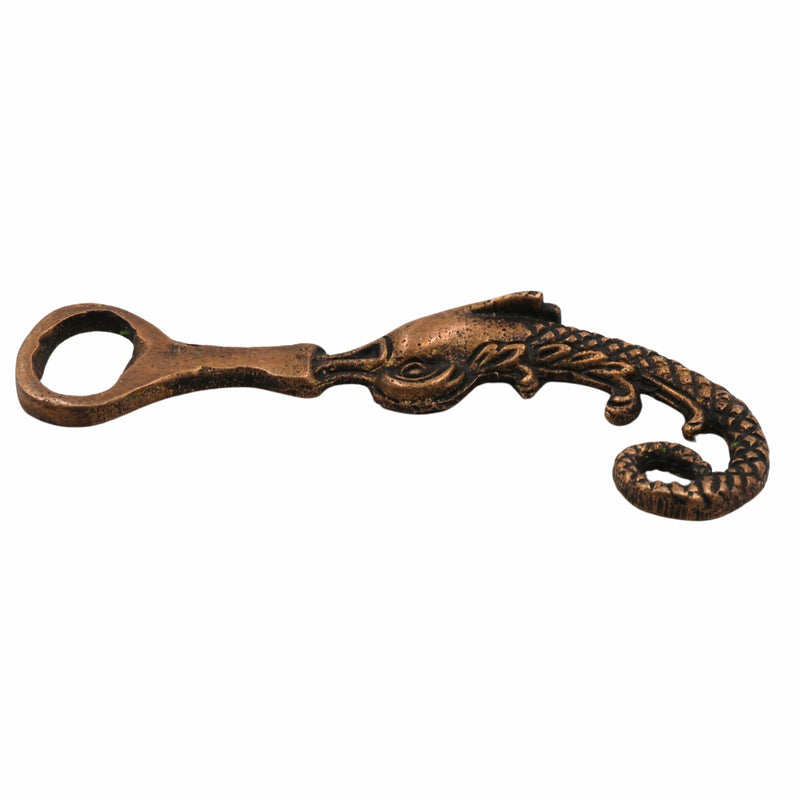 Bhunes Brass Bastar Art Bottle Opener, Tribal Handmande Opener,Gold, 4.5 Inch, 1 Piece