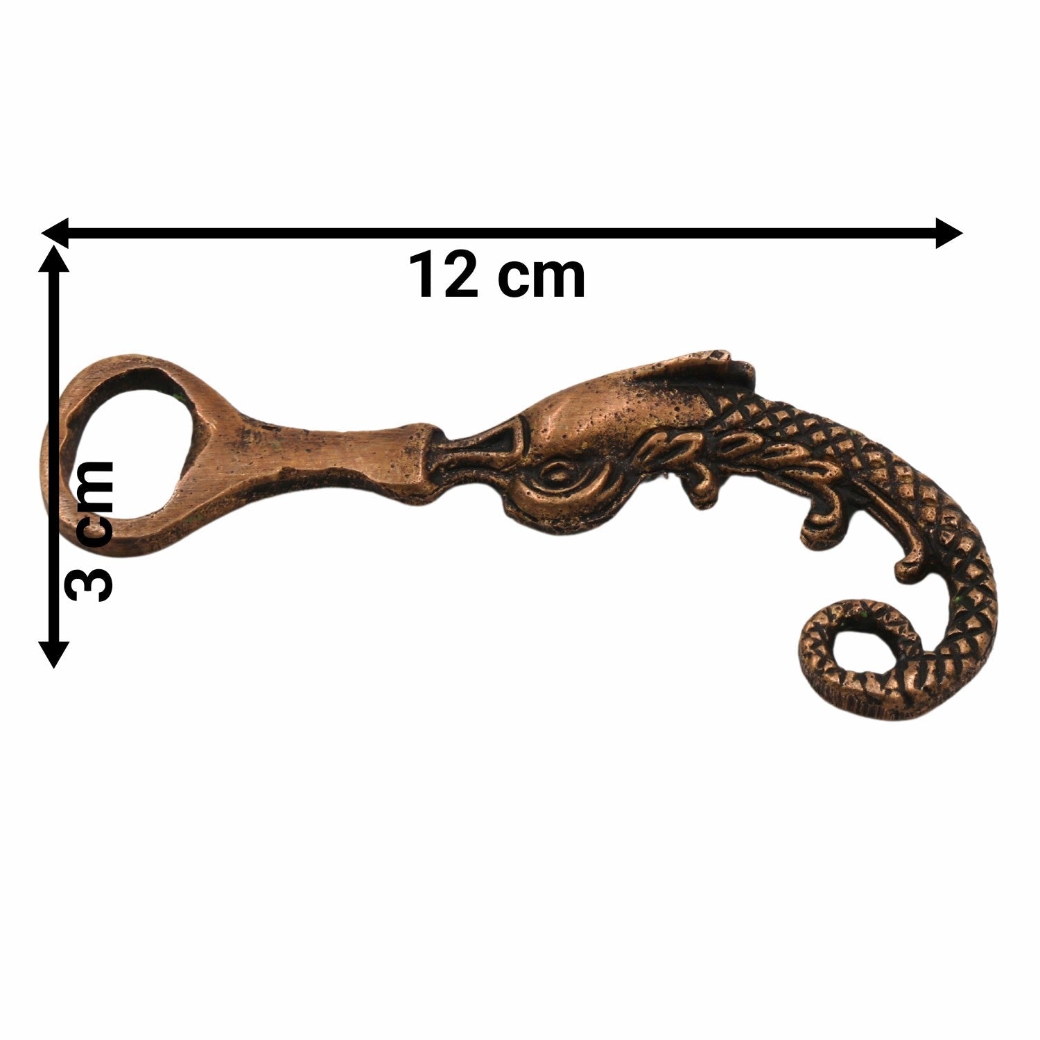 Bhunes Brass Bastar Art Bottle Opener, Tribal Handmande Opener,Gold, 4.5 Inch, 1 Piece