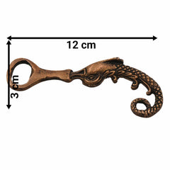 Bhunes Brass Bastar Art Bottle Opener, Tribal Handmande Opener,Gold, 4.5 Inch, 1 Piece