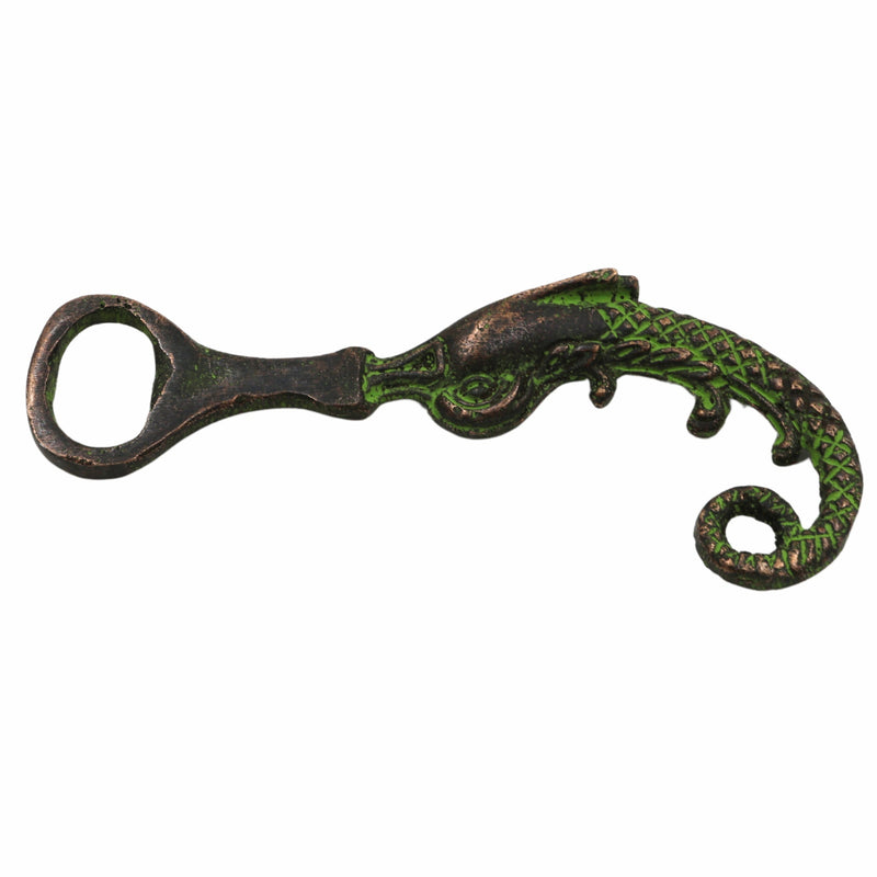 Bhunes Brass Bastar Art Bottle Opener, Tribal Handmande Opener,Green, 4.5 Inch, 1 Piece
