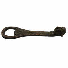 Bhunes Brass Bastar Art Bottle Opener, Tribal Handmande Opener,Gold, 4 Inch, 1 Piece
