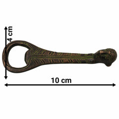 Bhunes Brass Bastar Art Bottle Opener, Tribal Handmande Opener,Gold, 4 Inch, 1 Piece