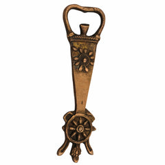 Bhunes Brass Bastar Art Bottle Opener, Tribal Handmande Opener,Green, 6 Inch, 1 Piece
