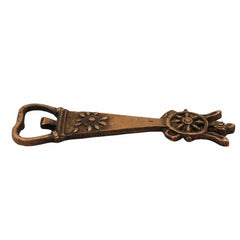 Bhunes Brass Bastar Art Bottle Opener, Tribal Handmande Opener,Green, 6 Inch, 1 Piece