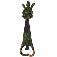 Bhunes Brass Bastar Art Bottle Opener, Tribal Handmande Opener,Gold, 6 Inch, 1 Piece