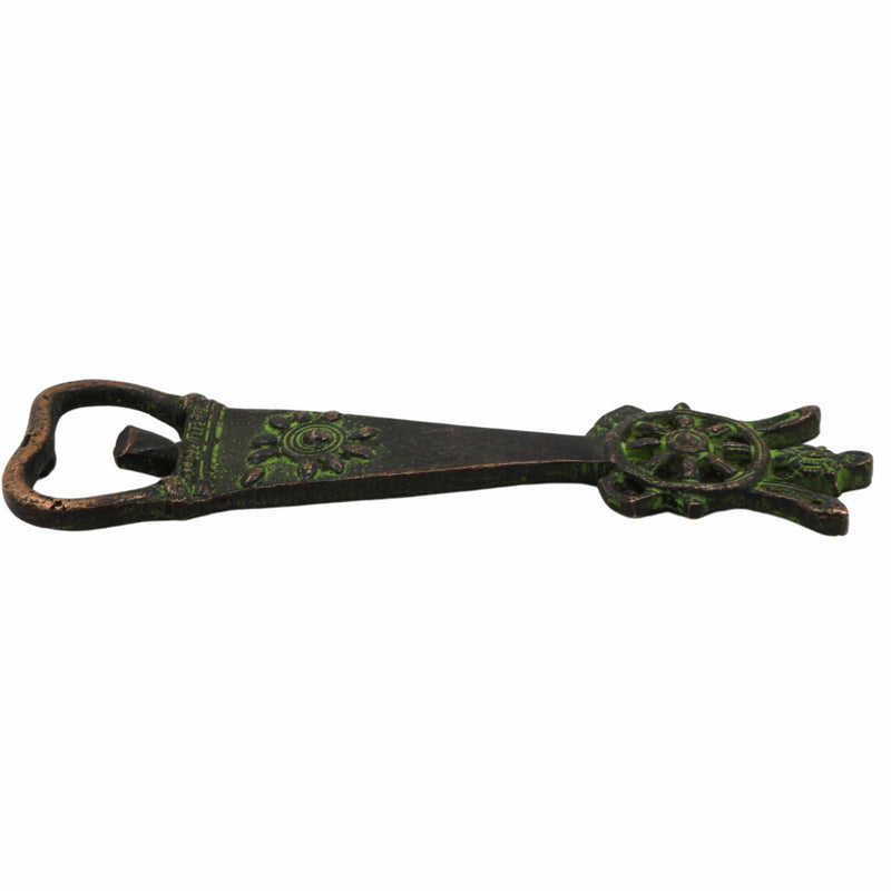 Bhunes Brass Bastar Art Bottle Opener, Tribal Handmande Opener,Gold, 6 Inch, 1 Piece