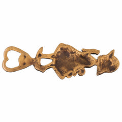 Bhunes Brass Bastar Art Bottle Opener, Tribal Handmande Opener,Gold, 5.5 Inch, 1 Piece