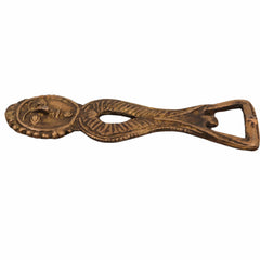 Bhunes Brass Bastar Art Bottle Opener, Tribal Handmande Opener,Gold, 5 Inch, 1 Piece