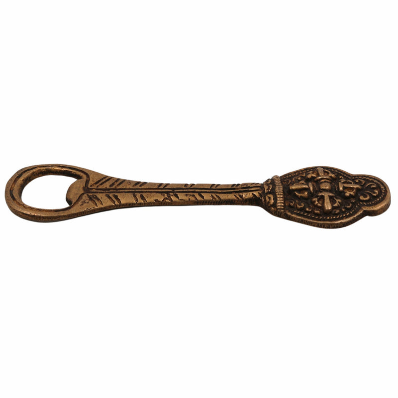 Bhunes Brass Bastar Art Bottle Opener, Tribal Handmande Opener,Gold, 5 Inch, 1 Piece