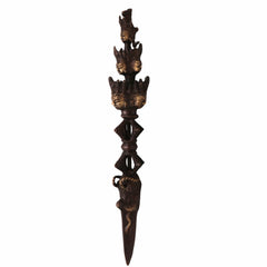 Bhunes Brass Phurba Tibetan Vajra | Buddhist Ritual Dagger | Dorje Phurbu For Meditation, Tantra & Energy Cleansing,Gold, 17.5 Inch, 1 Piece