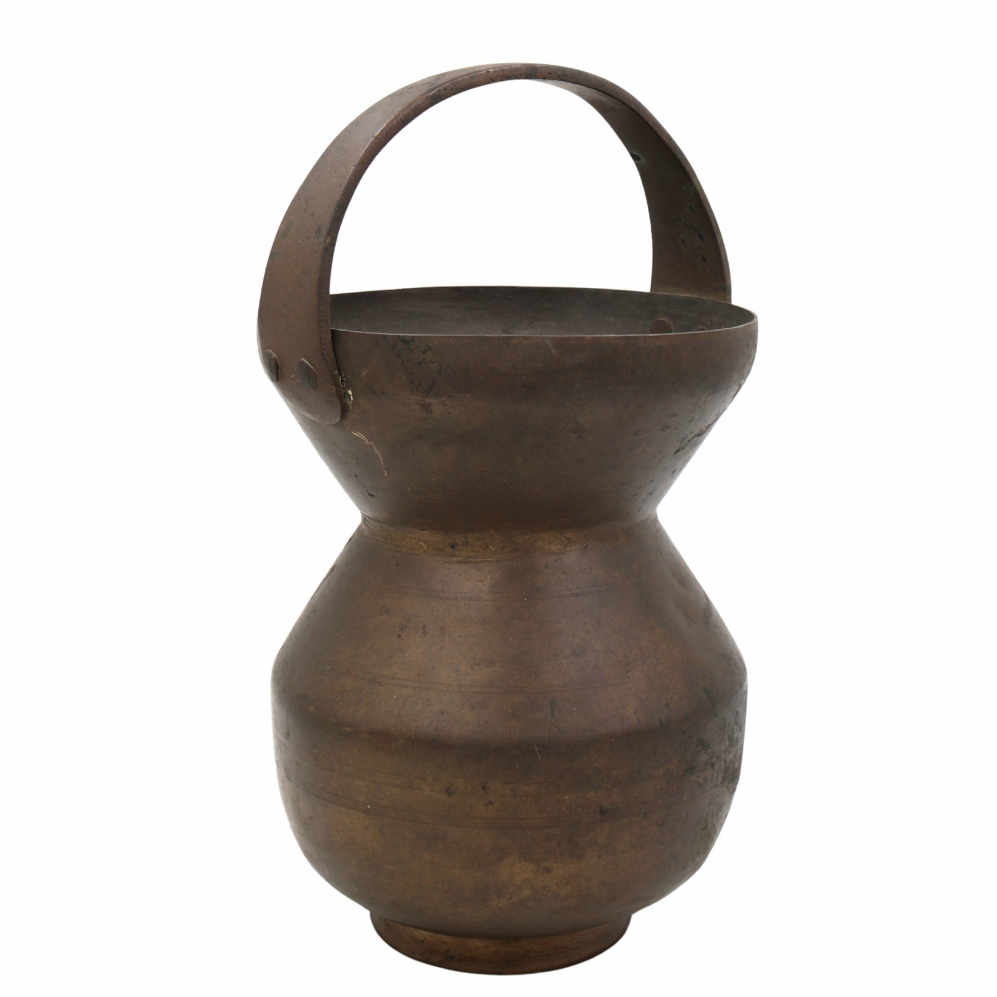 Brass Kamandalu Ganga Jali – Traditional Rishi Kamandal | Peetal Sage Water Pot for Puja, Abhishekam, Home Temple Decor,Brown, 12 Inch, 1 Piece